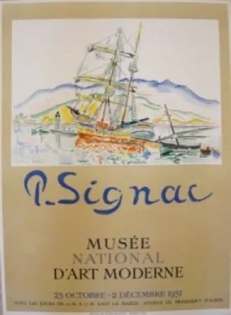 海报 Signac - Affiche exposition Musée d'art moderne