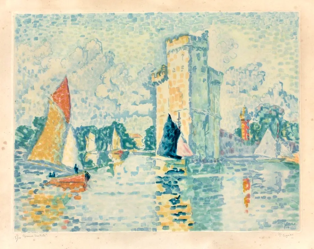 飞尘腐蚀法 Signac - L’entrée du port de La Rochelle