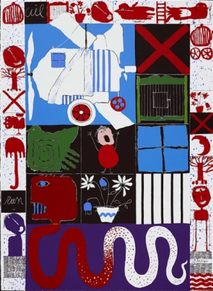 丝网印刷 Silvain - L'oiseau cage