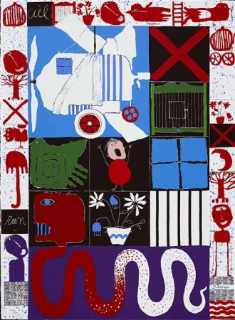 丝网印刷 Silvain - L'oiseau cage