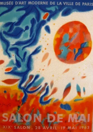 石版画 Singier - Affiche exposition Musée d'art moderne