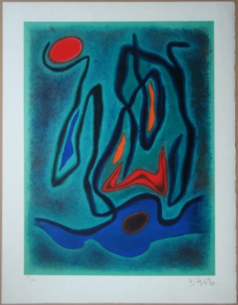 石版画 Singier - Composition