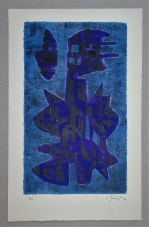 石版画 Singier - Composition abstrait, 1956