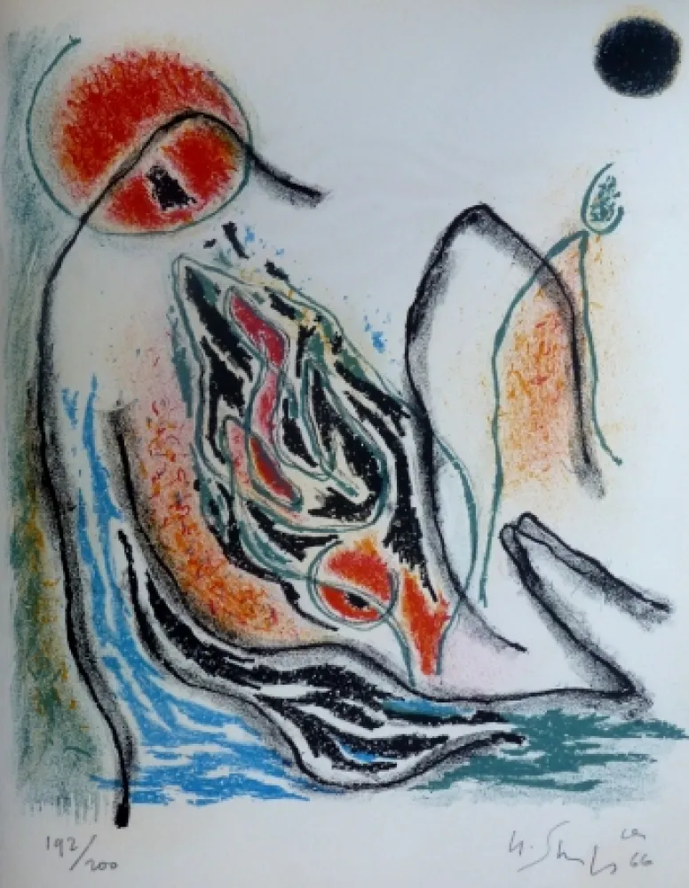 石版画 Singier - Exposition galerie de France 66