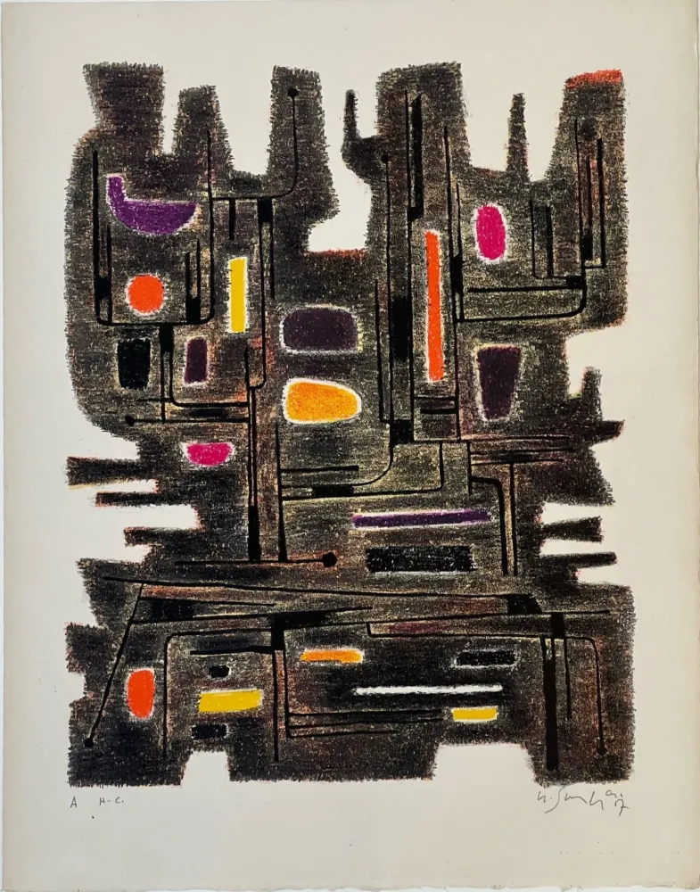 石版画 Singier - L'Ancêtre 