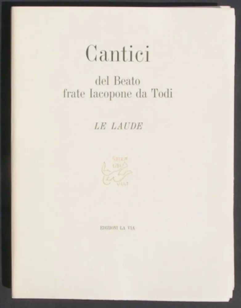 插图书 Sironi - Cantici del Beato frate Iacopone da Todi. Le Laude