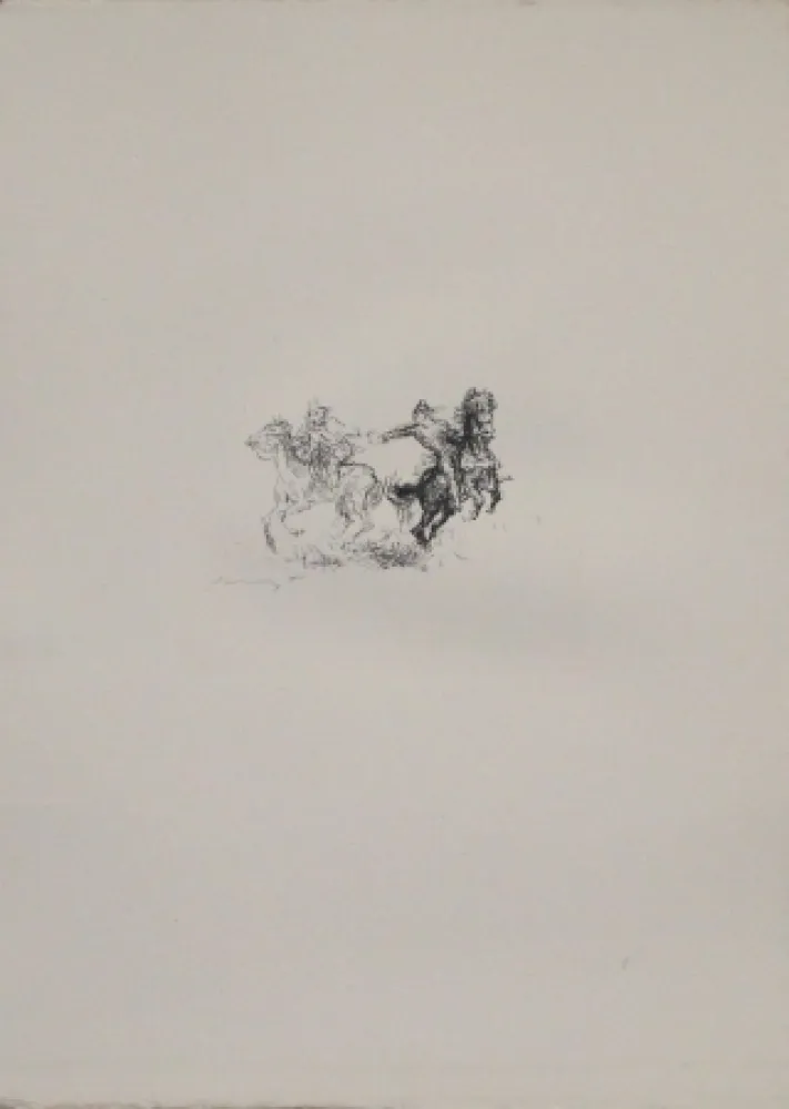 石版画 Slevogt - Die feindlichen Brüder 