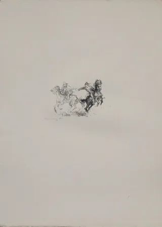 石版画 Slevogt - Die feindlichen Brüder 