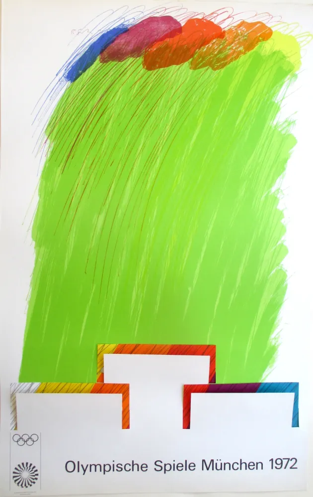 石版画 Smith - OL 1972, original colourlithograph on a double sheets with cut-outs