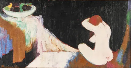 无技术 Somville - Nu de dos à la nature morte