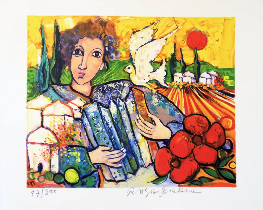 石版画 Sorkine - Colombe de la Paix