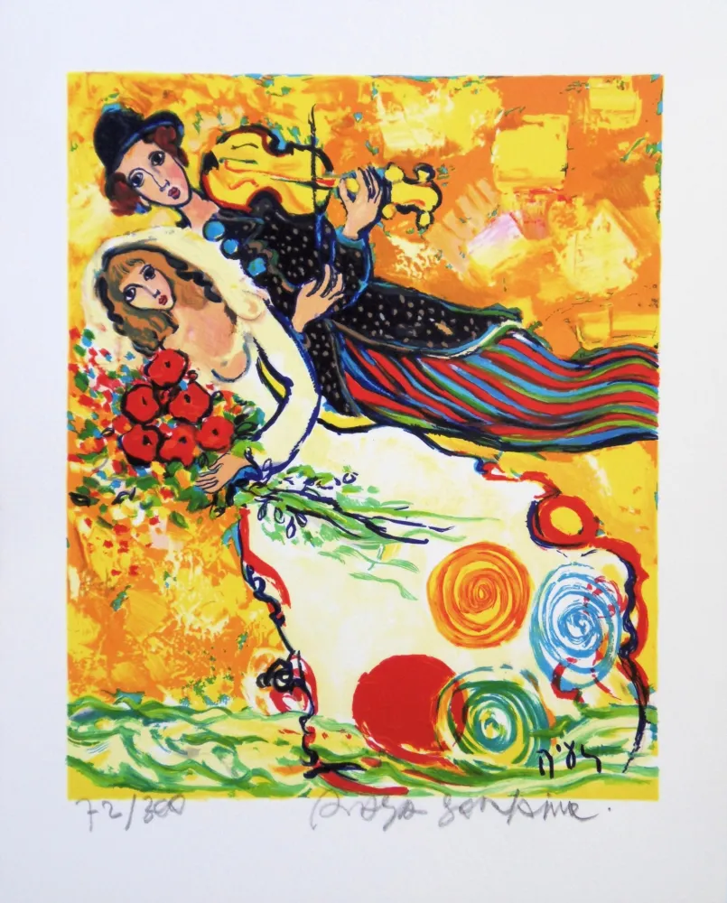 石版画 Sorkine -  Mariage au violon