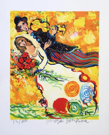 石版画 Sorkine -  Mariage au violon