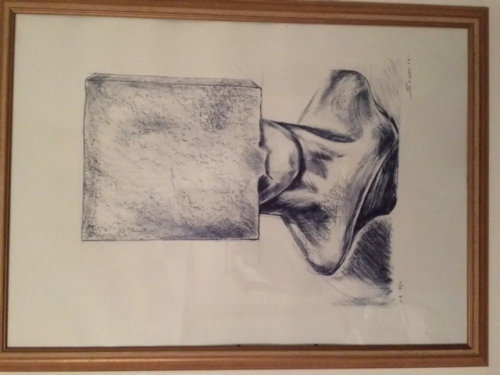 石版画 Sosno - Tete au carré