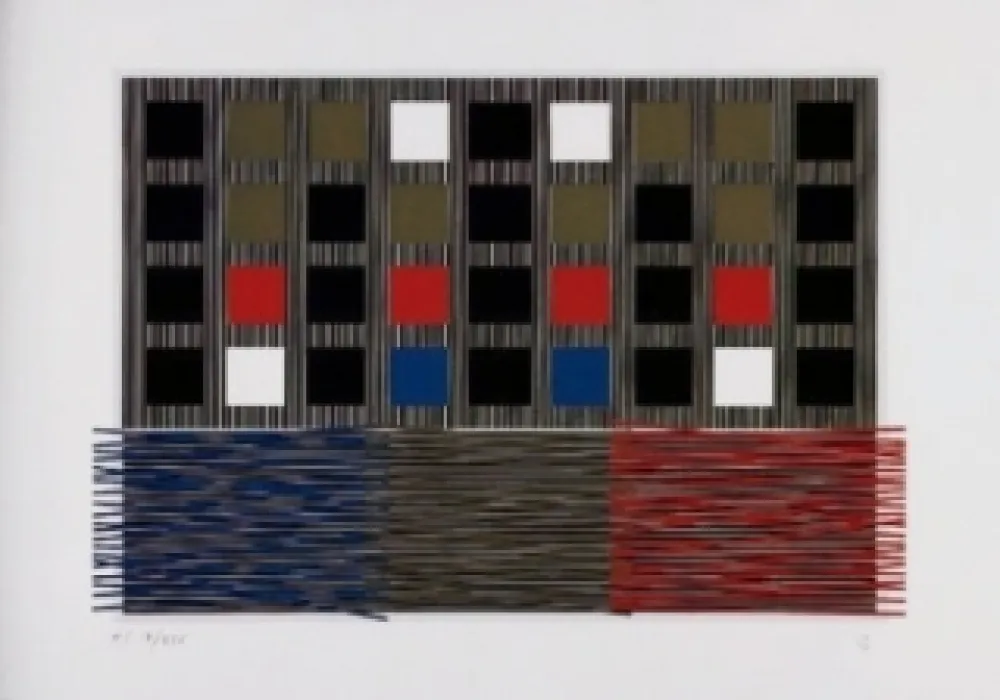 丝网印刷 Soto - Sans titre