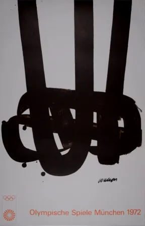 石版画 Soulages - Affiche JO Mourlot