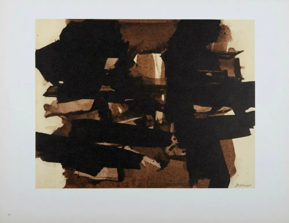 胶版印刷 Soulages (After) - Composition #11