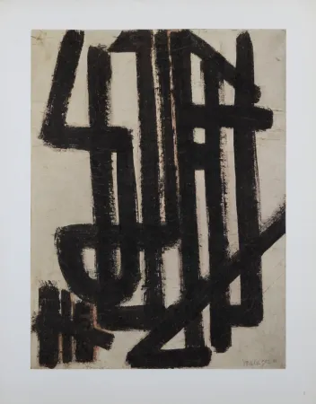 胶版印刷 Soulages (After) - Composition #3