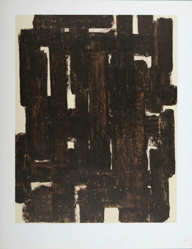 胶版印刷 Soulages (After) - Composition #5