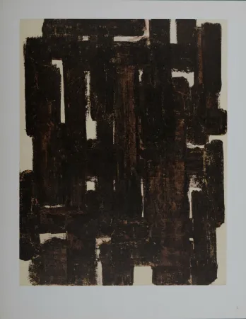 石版画 Soulages (After) - Composition #7, 1962