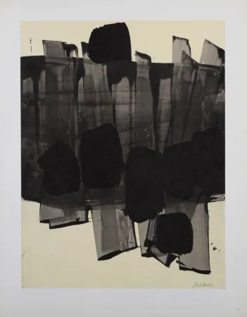 胶版印刷 Soulages (After) - Composition #9