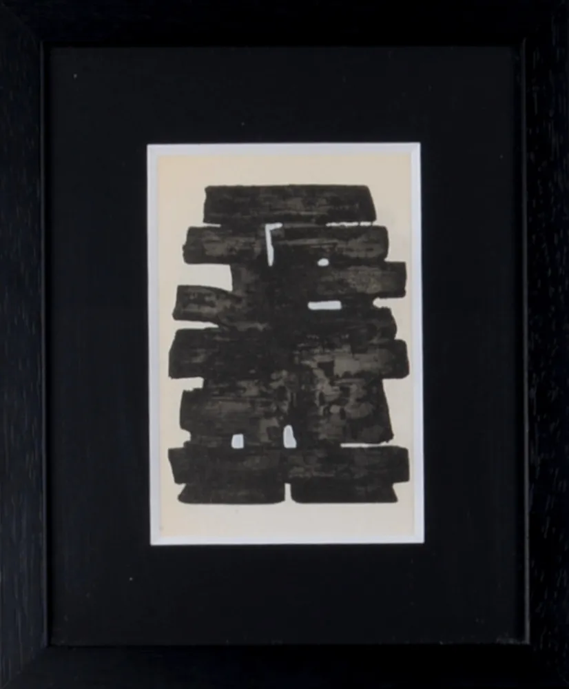 镂版印刷 Soulages (After) - Gouaches et gravures (A), 1957 - Framed!