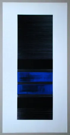 胶版印刷 Soulages (After) - Peinture - 1990