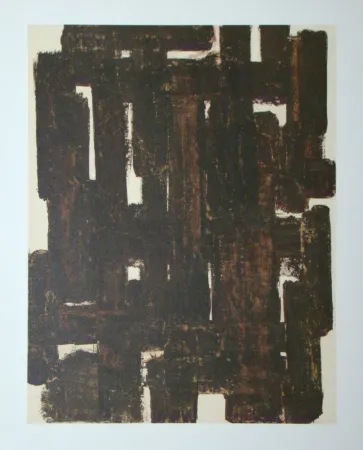 石版画 Soulages (After) - Peinture sur papier - 1948