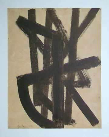 石版画 Soulages (After) - Peinture sur papier - 1948