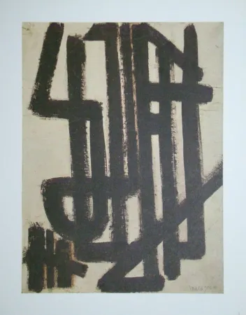 石版画 Soulages (After) - Peinture sur papier - 1948