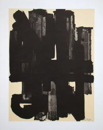 石版画 Soulages (After) - Peinture sur papier - 1953