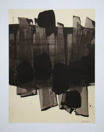 石版画 Soulages (After) - Peinture sur papier - 1959