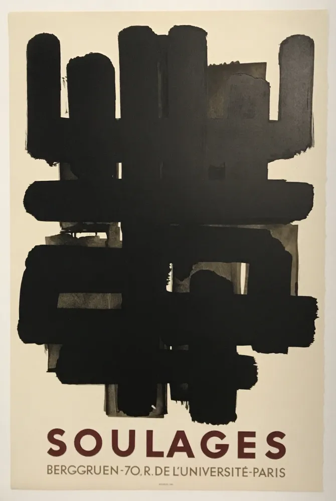 石版画 Soulages - Berggruen (Lithograph No. 3)
