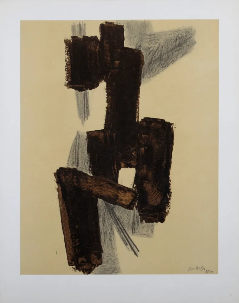 胶版印刷 Soulages - Composition #7