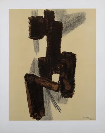 胶版印刷 Soulages - Composition #7