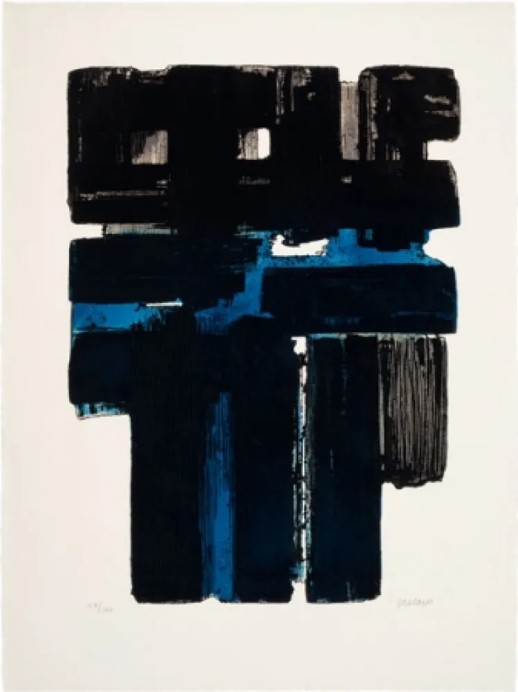 蚀刻飞尘法 Soulages - Eau-Fort Xa