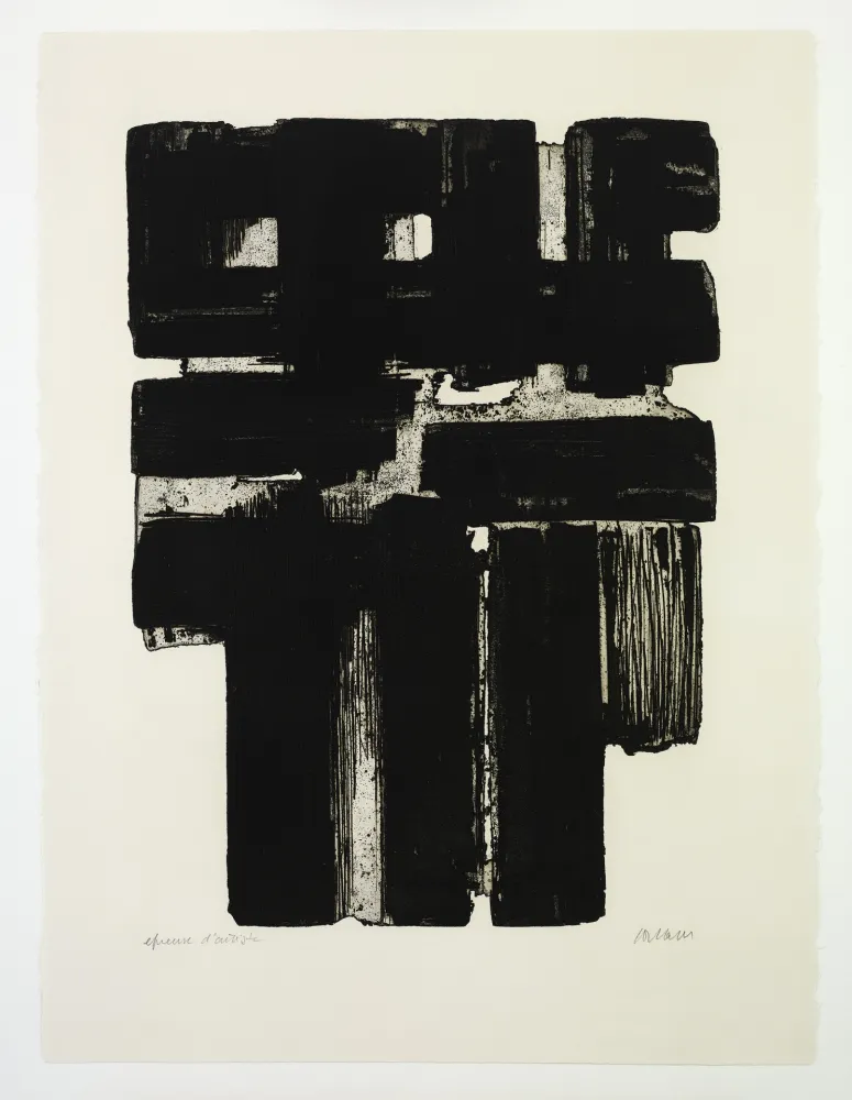 蚀刻版画 Soulages - Eau Forte 10 b