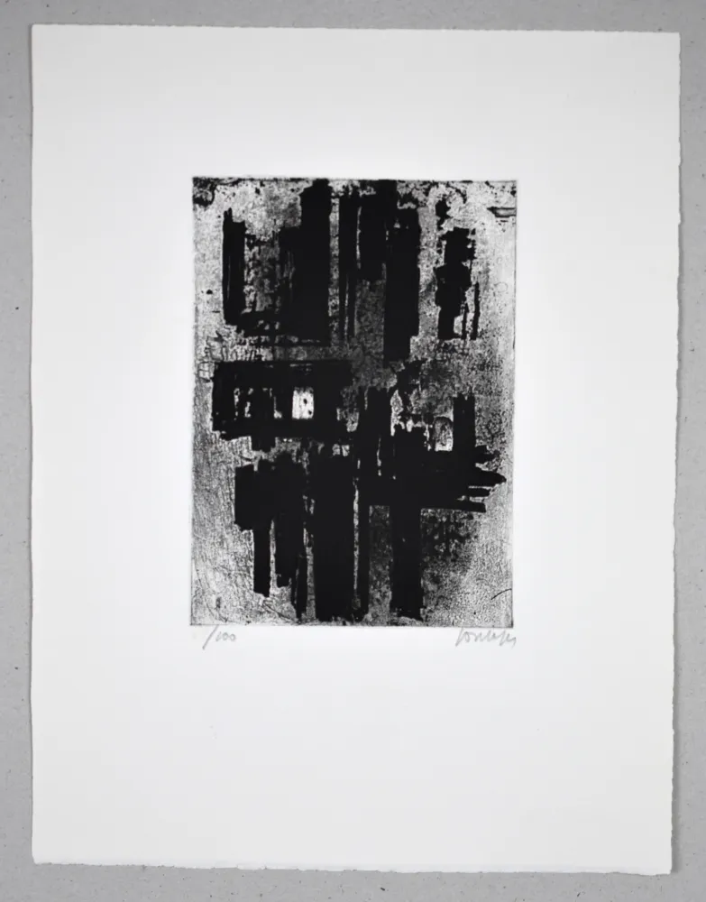 蚀刻版画 Soulages - Eau forte IV