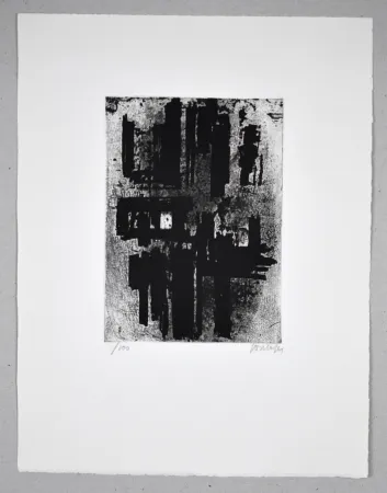 蚀刻版画 Soulages - Eau forte IV