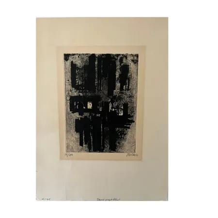 石版画 Soulages - Eau-Forte IV (1957) 