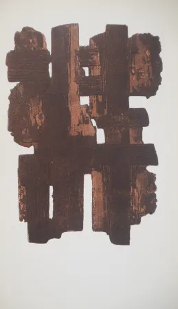 石版画 Soulages - Eau Forte IX