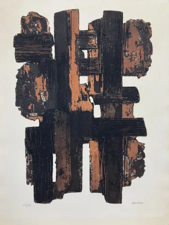 蚀刻版画 Soulages - Eau forte IX, 1957