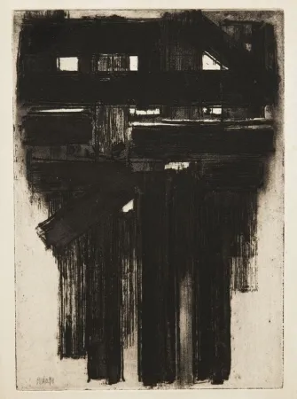 蚀刻版画 Soulages - Eau-forte n° III