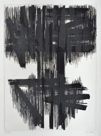 蚀刻版画 Soulages - Eau-forte n° VI