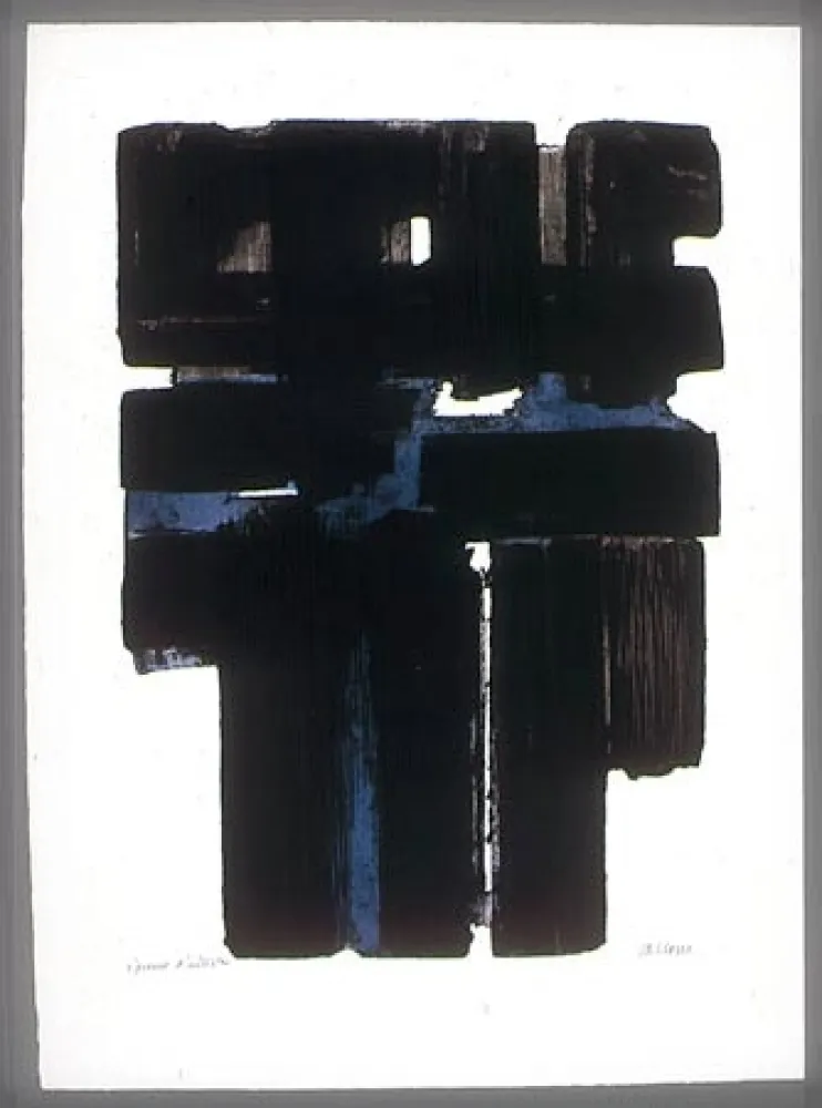 蚀刻飞尘法 Soulages - Eau forte n° X