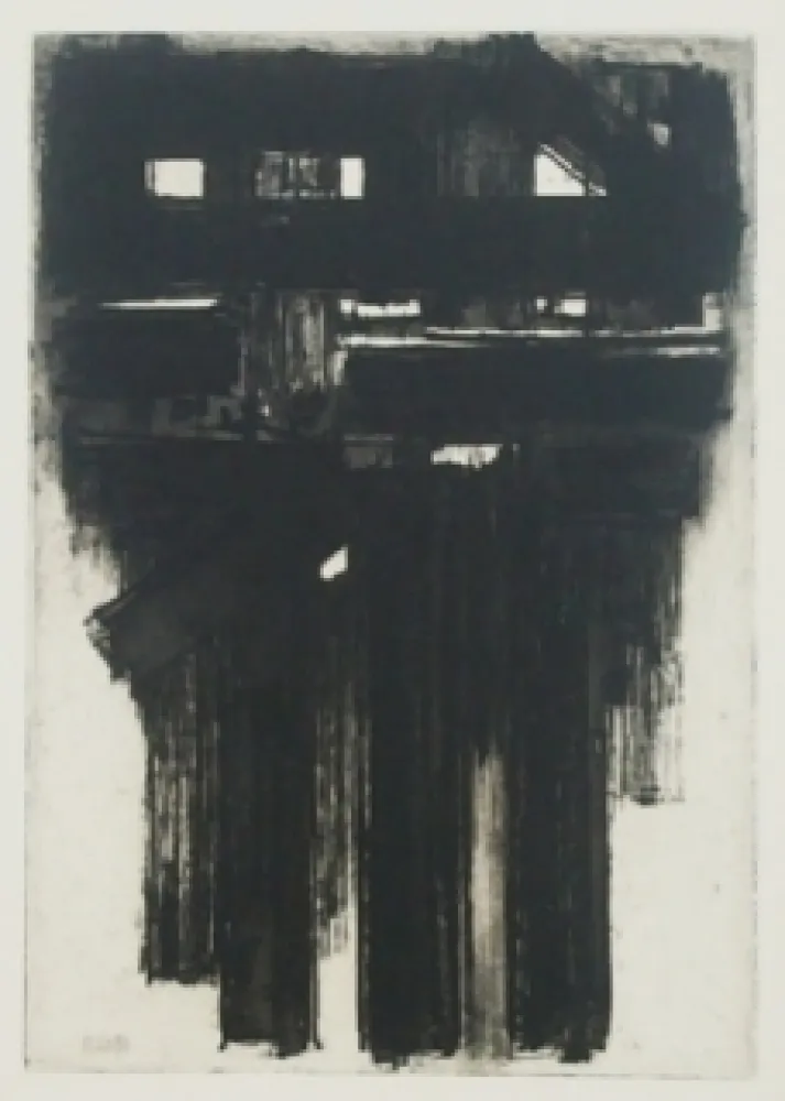 蚀刻版画 Soulages - Eau-forte n°3