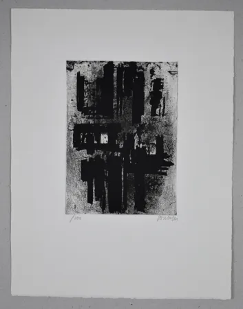 蚀刻版画 Soulages - Eau-forte n°IV