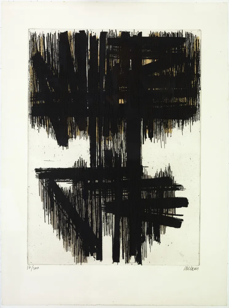 蚀刻版画 Soulages - Eau forte originale 6
