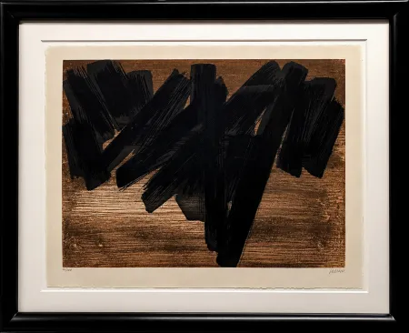 蚀刻飞尘法 Soulages - Eau-forte V