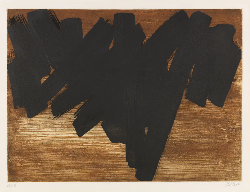 蚀刻飞尘法 Soulages - Eau-forte V 
